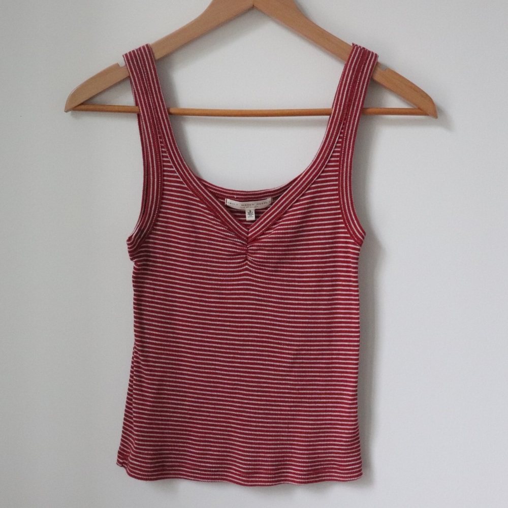 Stripped V-Neck Tank